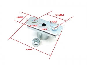 Piasta noża do kosiarki 97-08 45 mm / 2 x fasolka 8 mm na 14 mm + podkł. reg.